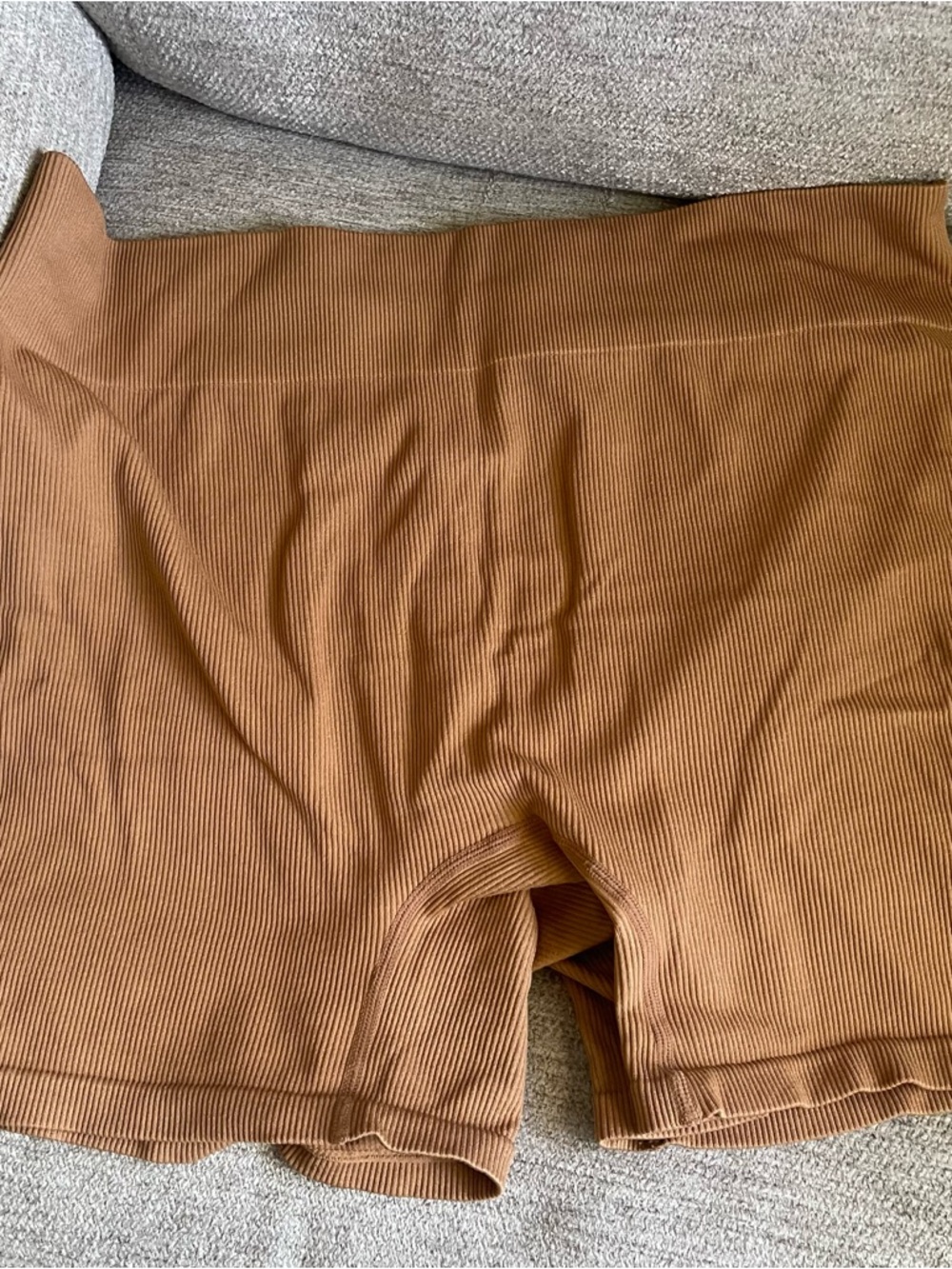 Wild Fable Women's Plus 2X Ribbed Stretched Shorts Brown Green T11 - Picture 5 of 8